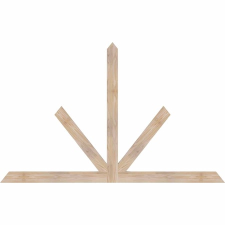 Ekena Millwork Saratoga Smooth Timber Gable Bracket, Douglas Fir, 72"W x 45"H x 1 1/2"D x 3 1/2"F, 15/12 Pitch GBW072X45X0204SAR00SDF